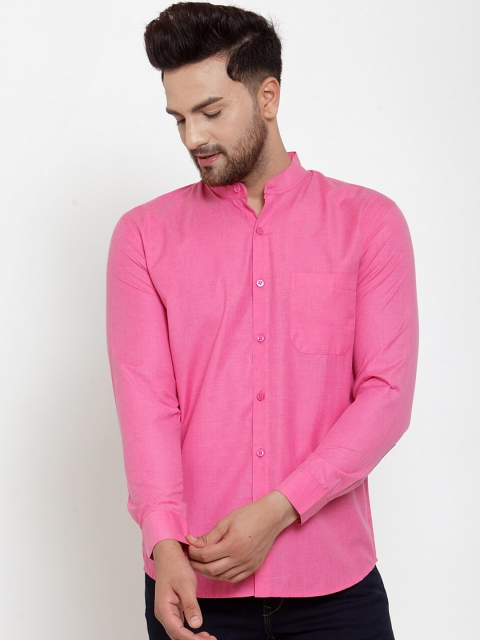 

JAINISH Men Pink Classic Regular Fit Solid Casual Shirt