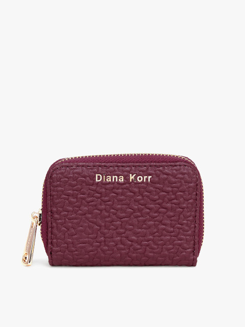 

Diana Korr Women Burgundy Textured Card Holder