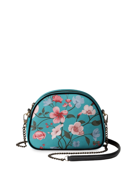 

DailyObjects Blue & Pink Floral Printed Sling Bag