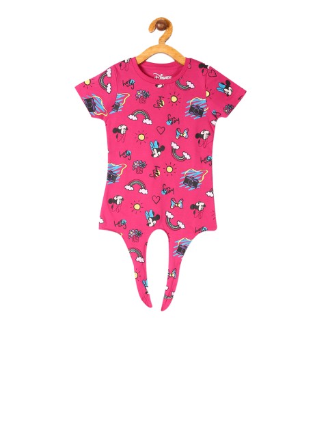

Colt Girls Pink Minnie Mouse Printed Pure Cotton Top