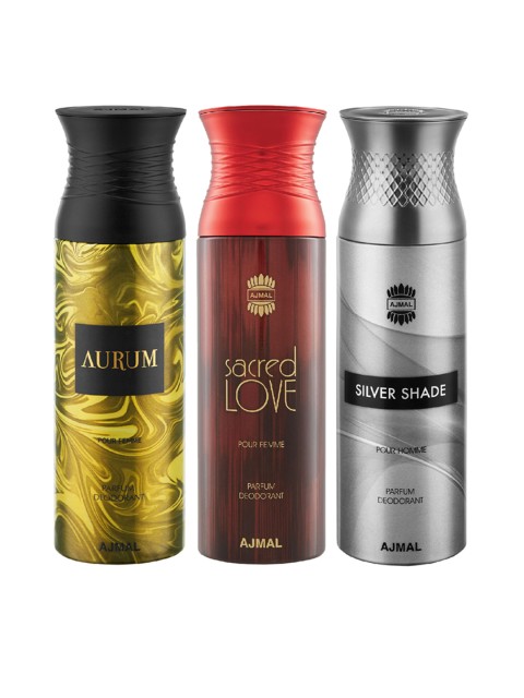

Ajmal Unisex Pack of 3 Deodorants, Multi