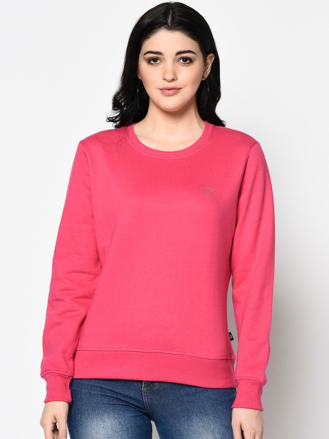 

ELEGANCE Women Pink Solid Sweatshirt