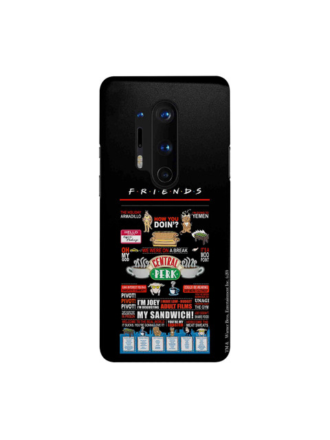 

macmerise Black & Red Friends Favorites OnePlus 8 Pro Back Case