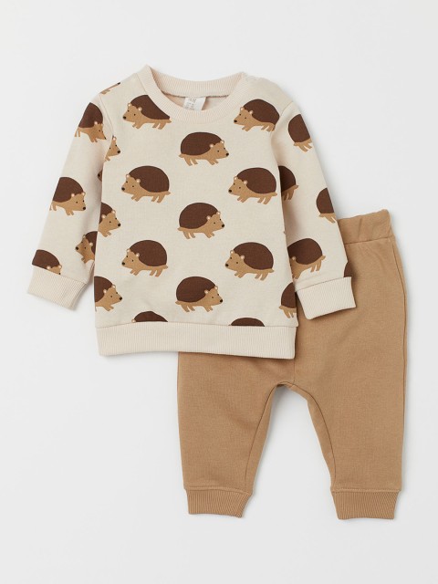 

H&M Boys Beige & Brown 2-Piece Sweatshirt Set