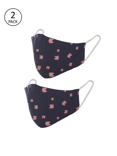 

FROGGY Kids Navy Blue Pack of 2 Blue Reusable 2-Ply Cloth Masks