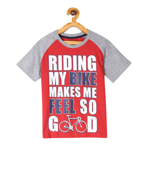 

Cherokee Boys Red & White Printed Round Neck T-shirt
