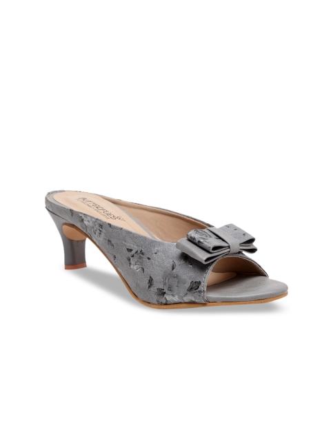 

Butterflies Women Grey Printed Peep Toes
