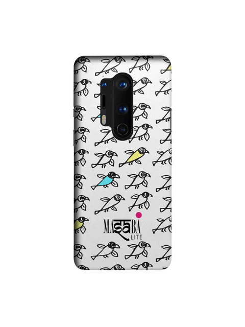 

macmerise White & Black Masaba Bird Print OnePlus 8 Pro Back Case