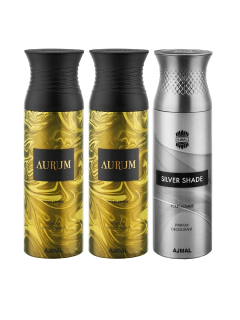 

Ajmal Unisex Set of 2 Aurum Deodorant & 1 SilverShade Deodorant - 200 ml each, Multi