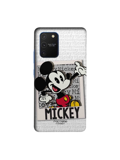 

macmerise Grey & Black Disney Hello Mr Mickey Samsung Galaxy S10 Lite Back Case