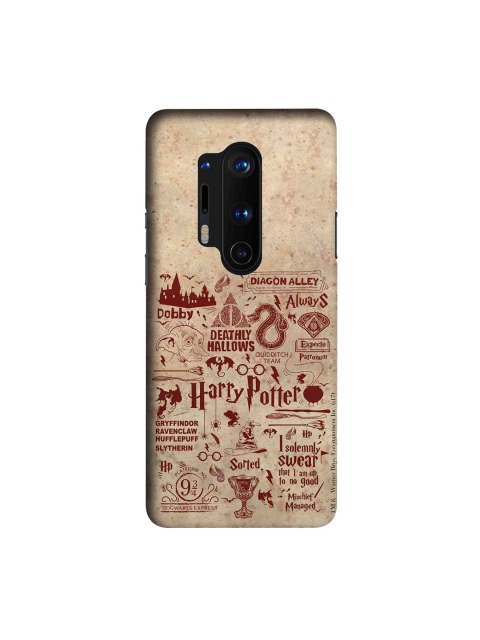

macmerise Beige & Red Harry Potter Infographic OnePlus 8 Pro Back Case