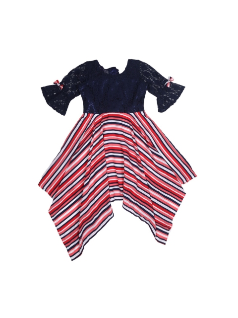 

Doodle Girls Red Striped Fit and Flare Dress