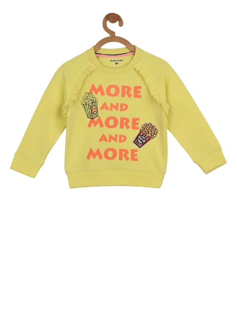 

Stupid Cupid Infant Girls Yellow & Orange Printed Pullover Sweatshirt