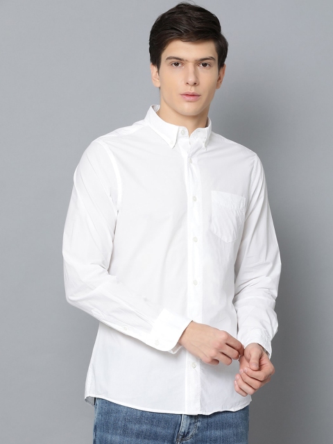 

GANT Men White Regular Fit Solid Casual Shirt
