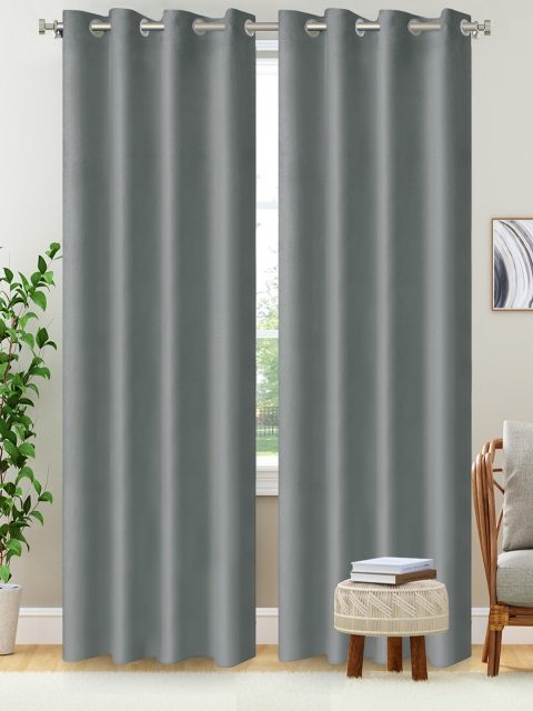 

Aura Grey Set of 2 Long Door Curtains