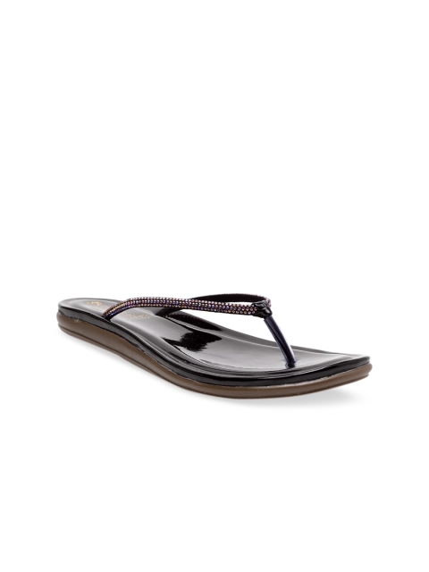 

Butterflies Women Black Solid PU T-Strap Flats