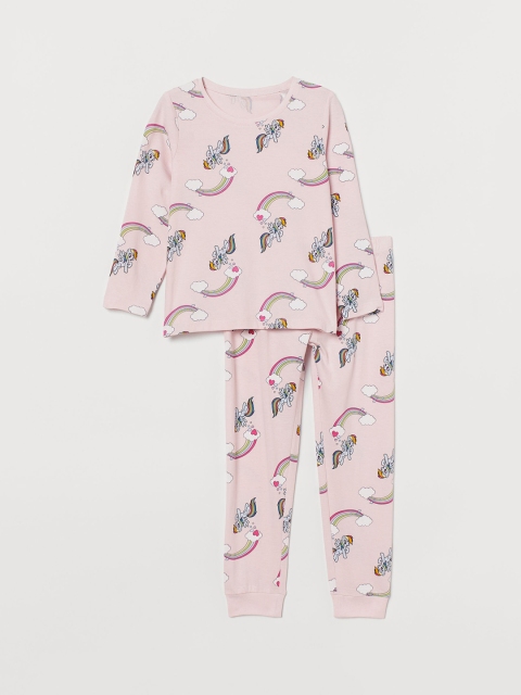

H&M Girls Pink Printed Jersey Pyjamas