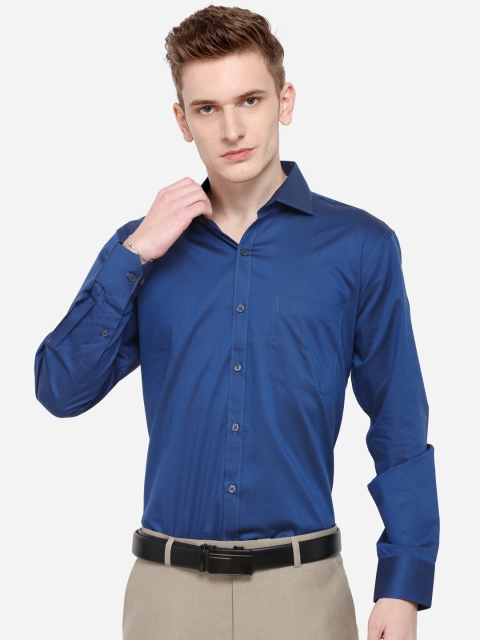 

METAL Men Blue Slim Fit Solid Formal Shirt