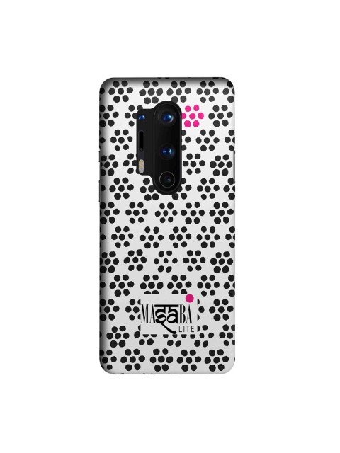 

macmerise Black & White Masaba Boondi Print OnePlus 8 Pro Back Case