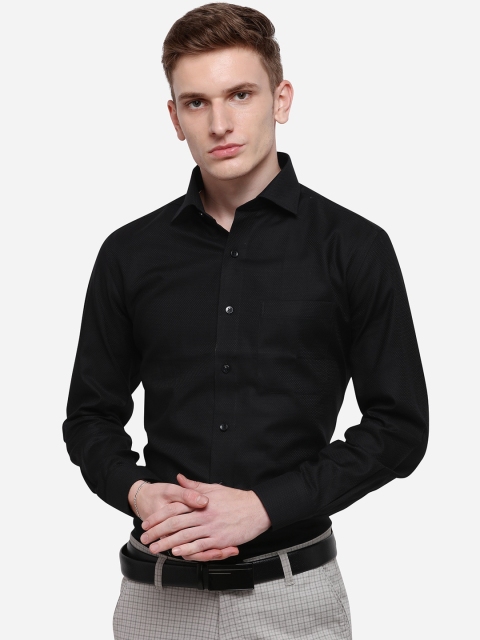 

METAL Men Black Slim Fit Solid Formal Shirt