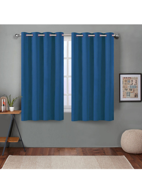 

Aura Blue Set of 2 Window Curtains