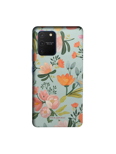 

macmerise Blue & Green Payal Singhal Aqua Handpainted Flower Samsung Galaxy S10 Lite Back Case