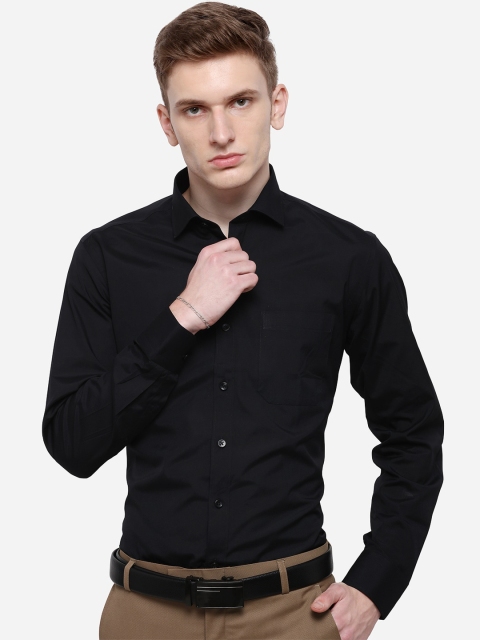 

METAL Men Black Slim Fit Solid Formal Shirt