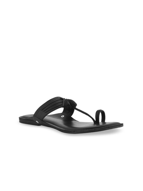 

SKO Men Black Leather Comfort Sandals