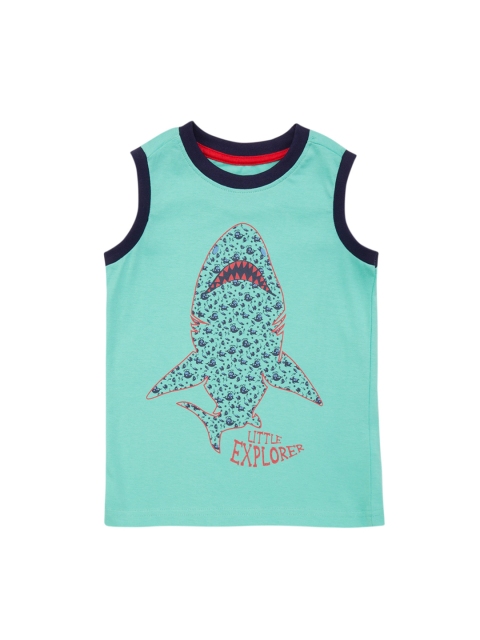 

Cherokee Boys Green Printed Round Neck T-shirt