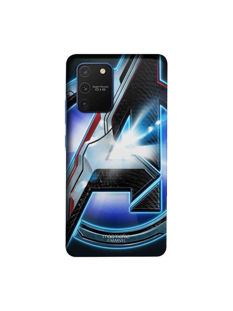 

macmerise Charcoal Grey & Blue Marvel Comics Endgame Logo Samsung Galaxy S10 Lite Back Case