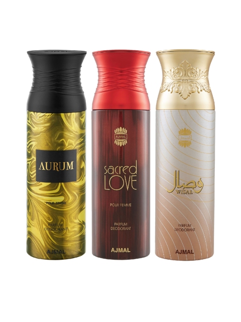 

Ajmal Unisex Pack of 3 Deodorants, Multi