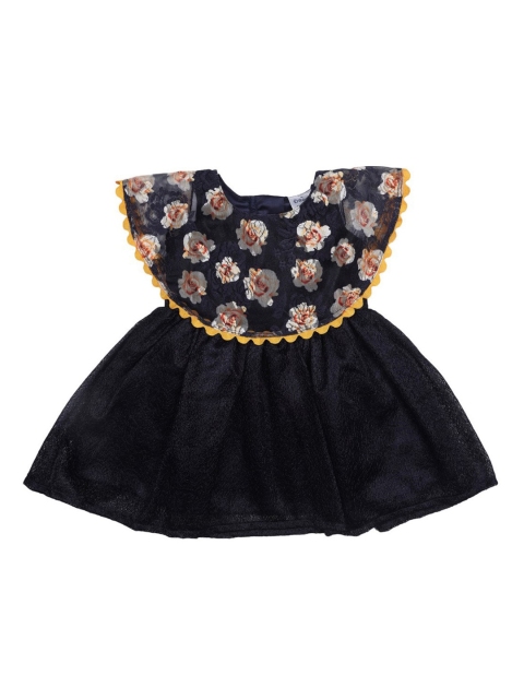 

Doodle Girls Navy Blue Printed Fit and Flare Dress