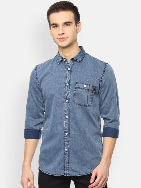 

Louis Philippe Jeans Men Blue Slim Fit Faded Casual Shirt