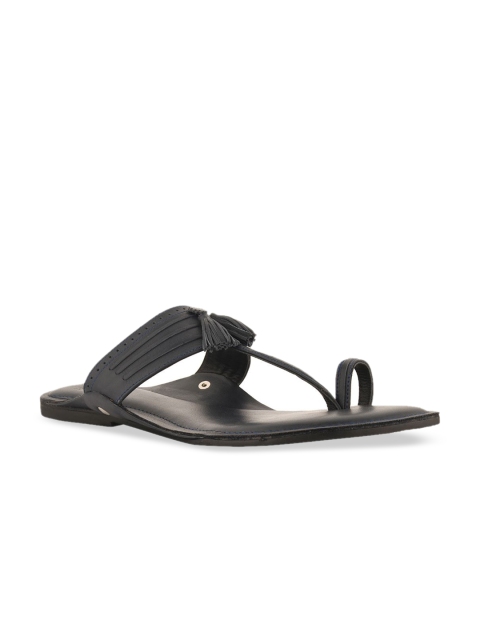 

SKO Men Navy Blue Leather Comfort Sandals