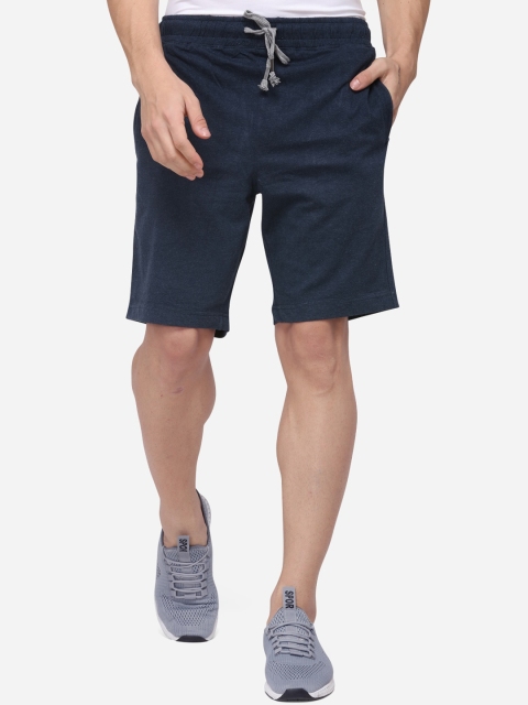 

JADE BLUE Men Navy Blue Solid Regular Fit Sports Shorts