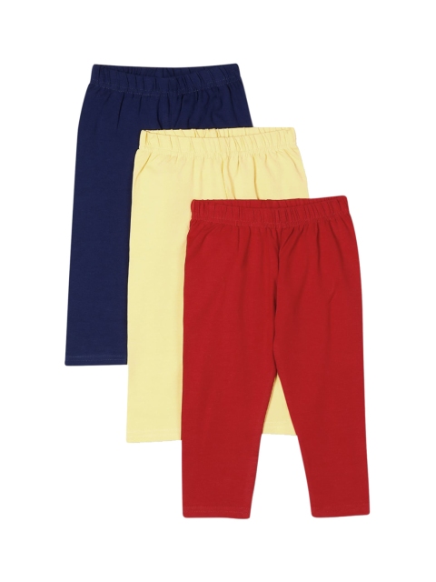 

Donuts Girls Pack of 3 Assorted Solid Ankle-Length Leggings
