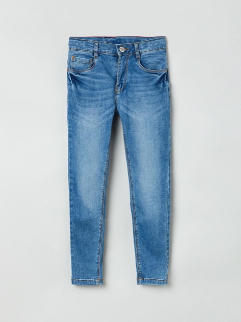 

max Boys Blue Slim Fit Mid-Rise Clean Look Stretchable Jeans