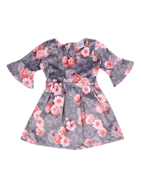 

Doodle Girls Coral Printed Fit and Flare Dress