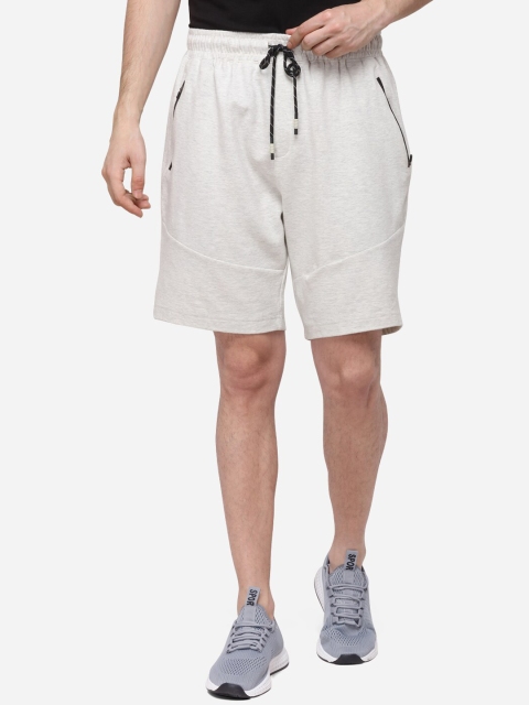 

JADE BLUE Men Grey Solid Regular Fit Regular Shorts