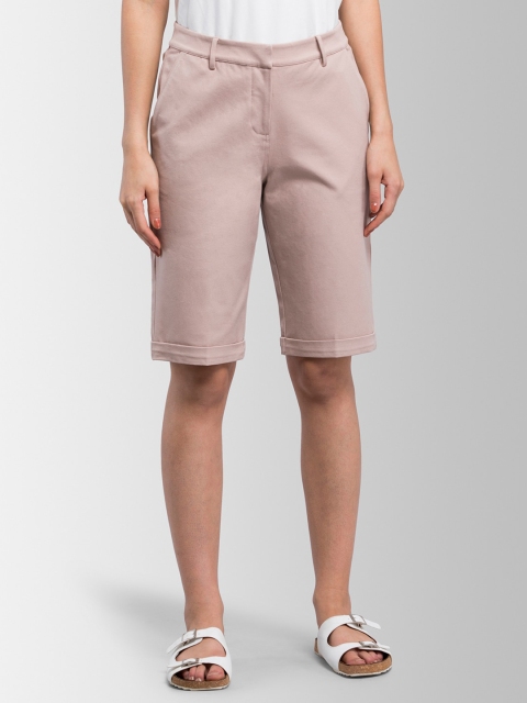 

FableStreet Women Pink Solid Regular Shorts