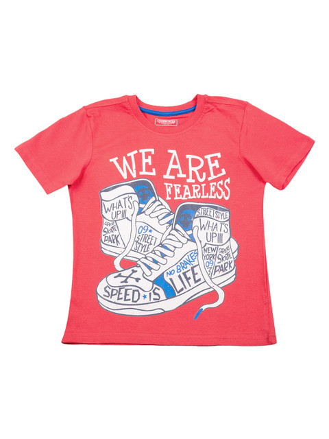 

Cherokee Boys Red Printed Round Neck T-shirt