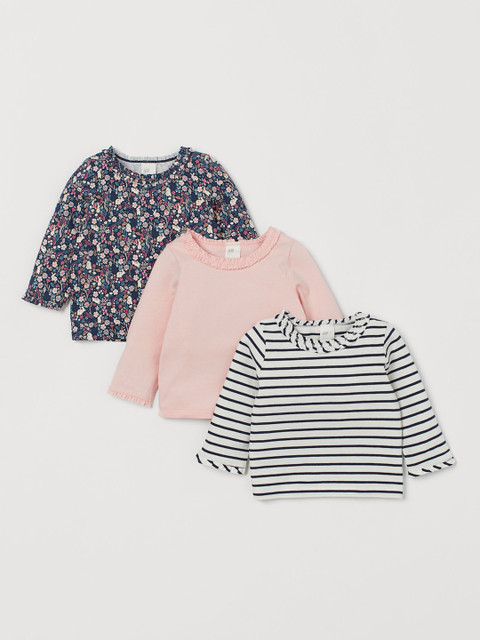 

H&M Girls 3-Pack Jersey Tops, Pink