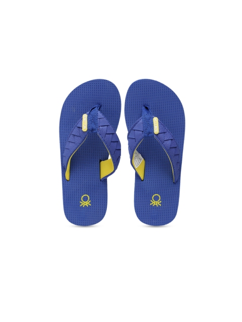 

United Colors of Benetton Boys Blue Solid Thong Flip-Flops