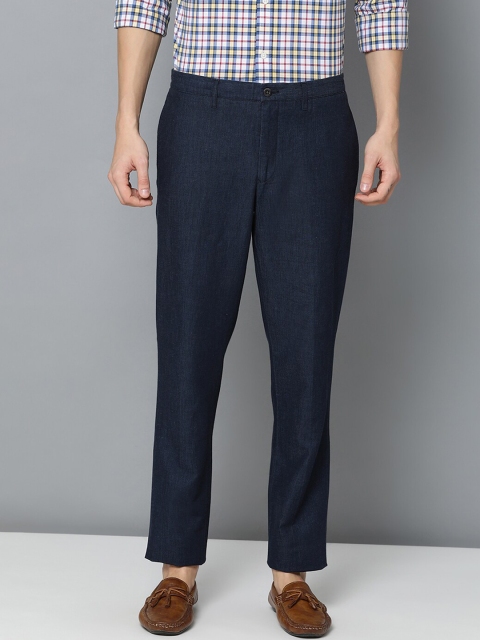

GANT Men Navy Blue Regular Fit Solid Formal Trousers