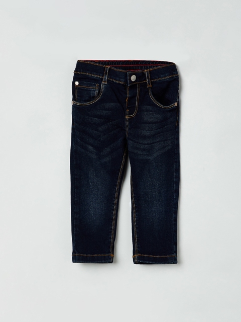 

max Boys Blue Slim Fit Mid-Rise Clean Look Stretchable Jeans