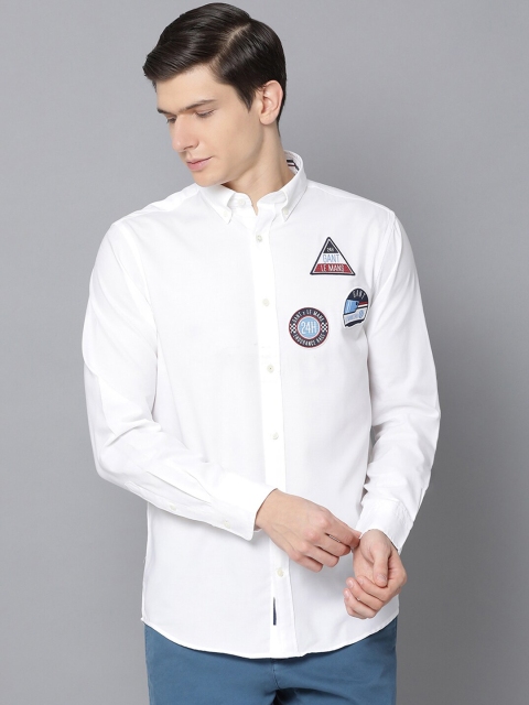 

GANT Men White Regular Fit Solid Casual Shirt