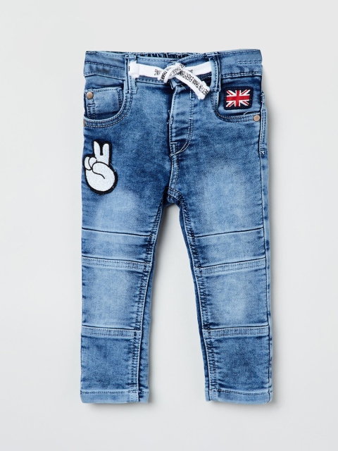 

max Boys Blue Slim Fit Mid-Rise Clean Look Stretchable Jeans