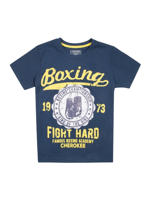

Cherokee Boys Blue Printed Round Neck T-shirt