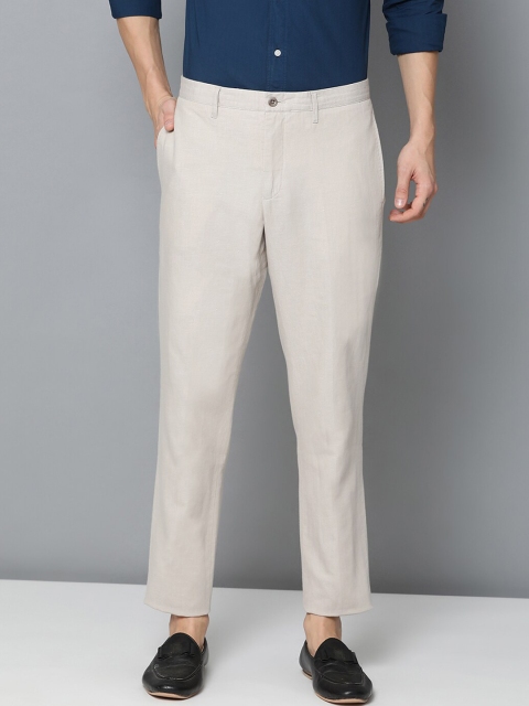 

GANT Men Beige Regular Fit Solid Regular Trousers