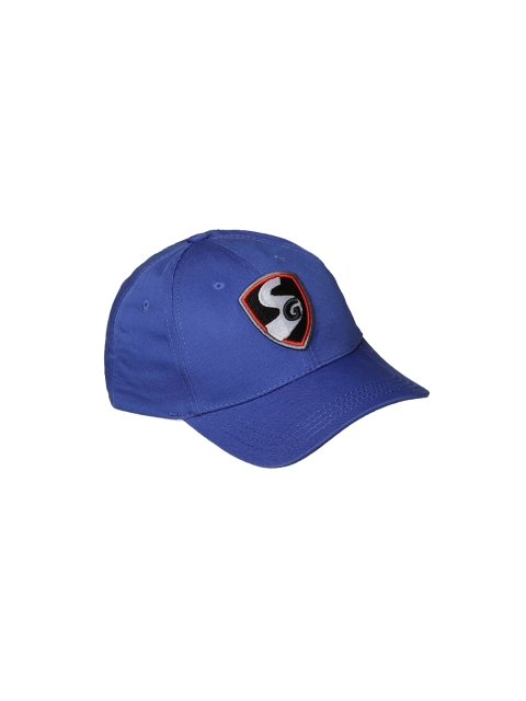 

SG Unisex Blue Solid Snapback Cap